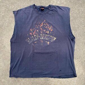 Vintage Harley Davidson flaming fire shirt
